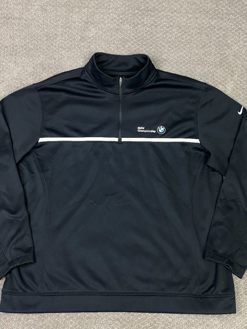 Nike Golf Pullover Mens XL Black BMW Championship Therma Fit 1/4 Zip 482198-010